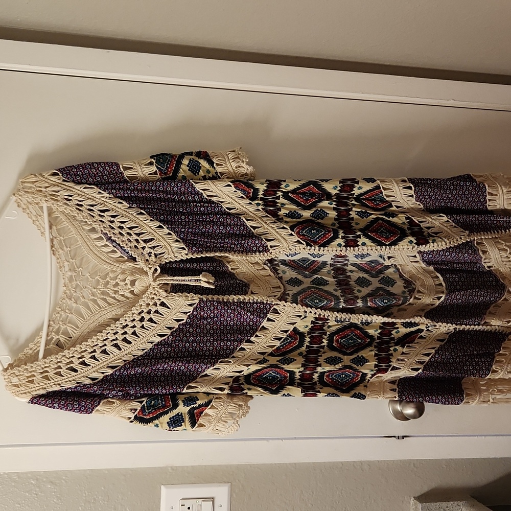 Western Colored Crochet Cardigan size S/M